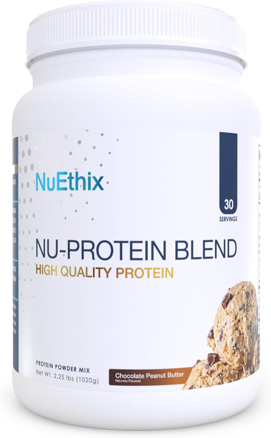 NuEthix Formulations Nu-Protein Blend (Peanut Butter Chocolate, 2 LB Tub)