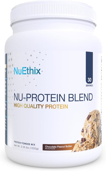 NuEthix Formulations Nu-Protein Blend (Peanut Butter Chocolate, 2 LB Tub)