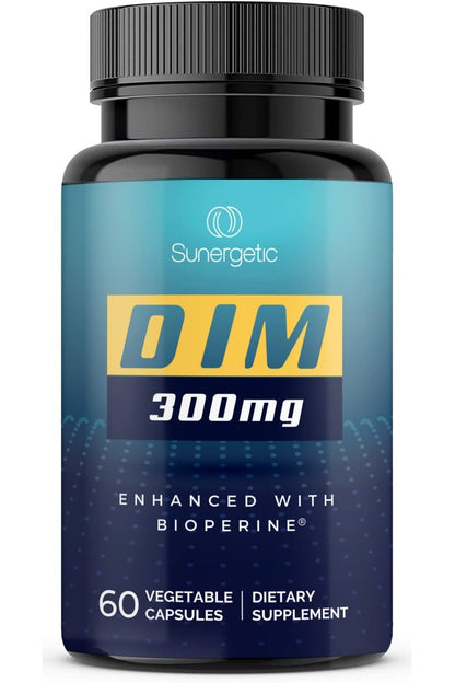 Sunergetic Premium DIM Supplement 300mg - Supports Normal Estrogen Metabolism, Menopause & Healthy