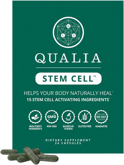Qualia Stem Cell — Stem Cell Supplement Support with Royal Jelly, Astragalus & Sea Buckthorn | 16 Ingredients | 4 Days a Month | Helps Body Naturally heal*