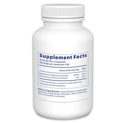 Triple Magnesium Complex for Women and Men, Magnesium Glycinate 400mg, Malate, Citrate, High Absorption Chelated Magnesium Supplement Support Sleep, Muscle, Non-GMO, Gluten Free - 240 Capsules