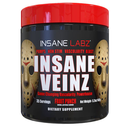 Psychotic, and Insane Veinz, Pre Workout Stack (Fruit Punch)