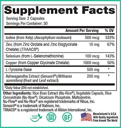 Peak Pure & Natural Thyroid Support Thyroid Supplement and Metabolism Booster to Support