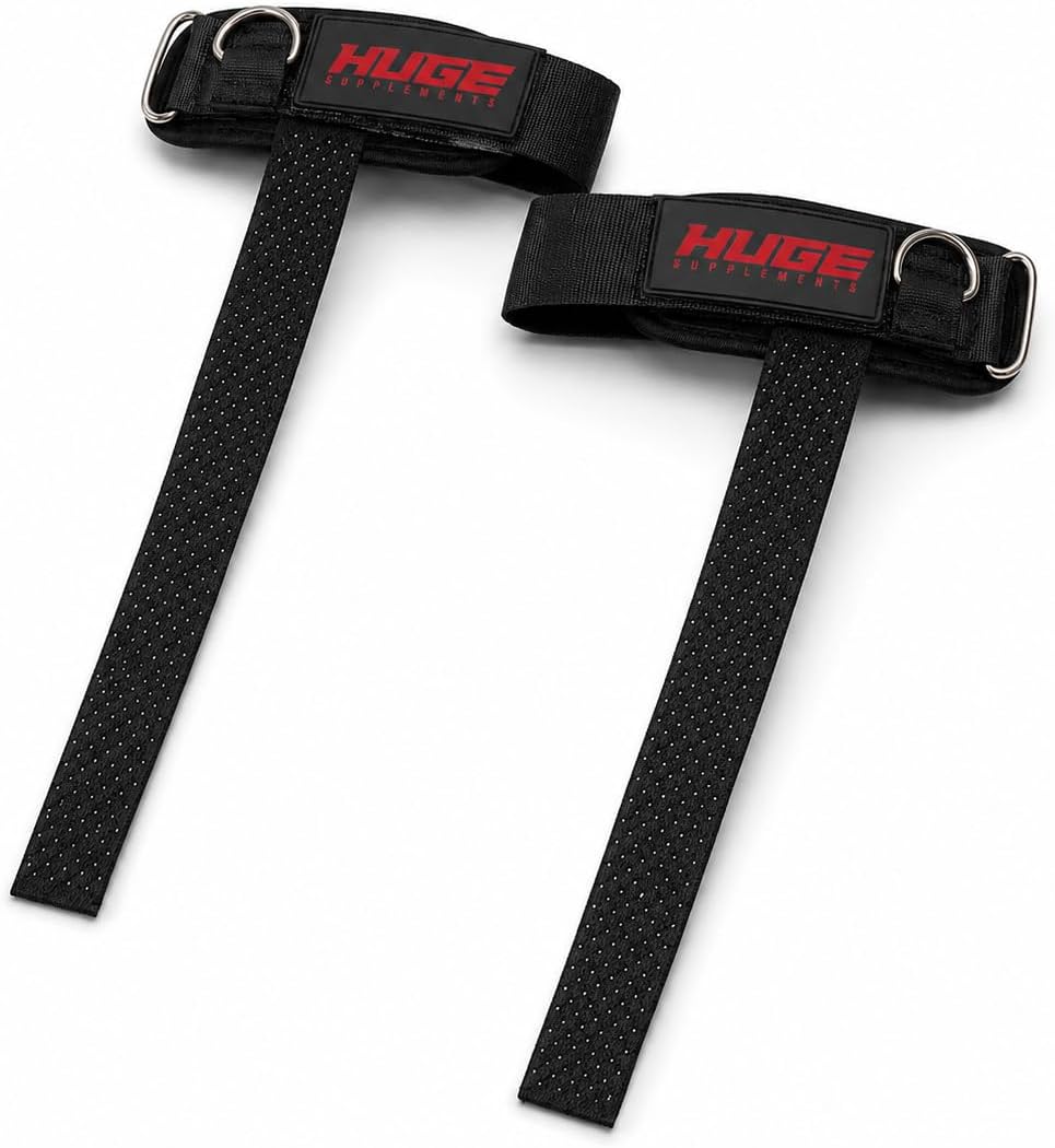 Huge Weight Lifting Straps With D Rings, Heavy Duty Cotton, Reinforced Stitching, Silicone Grip, Padded Wrist Support, Built For Heavy Training, Superior Grip Control, For Weightlifting & Bodybuilding