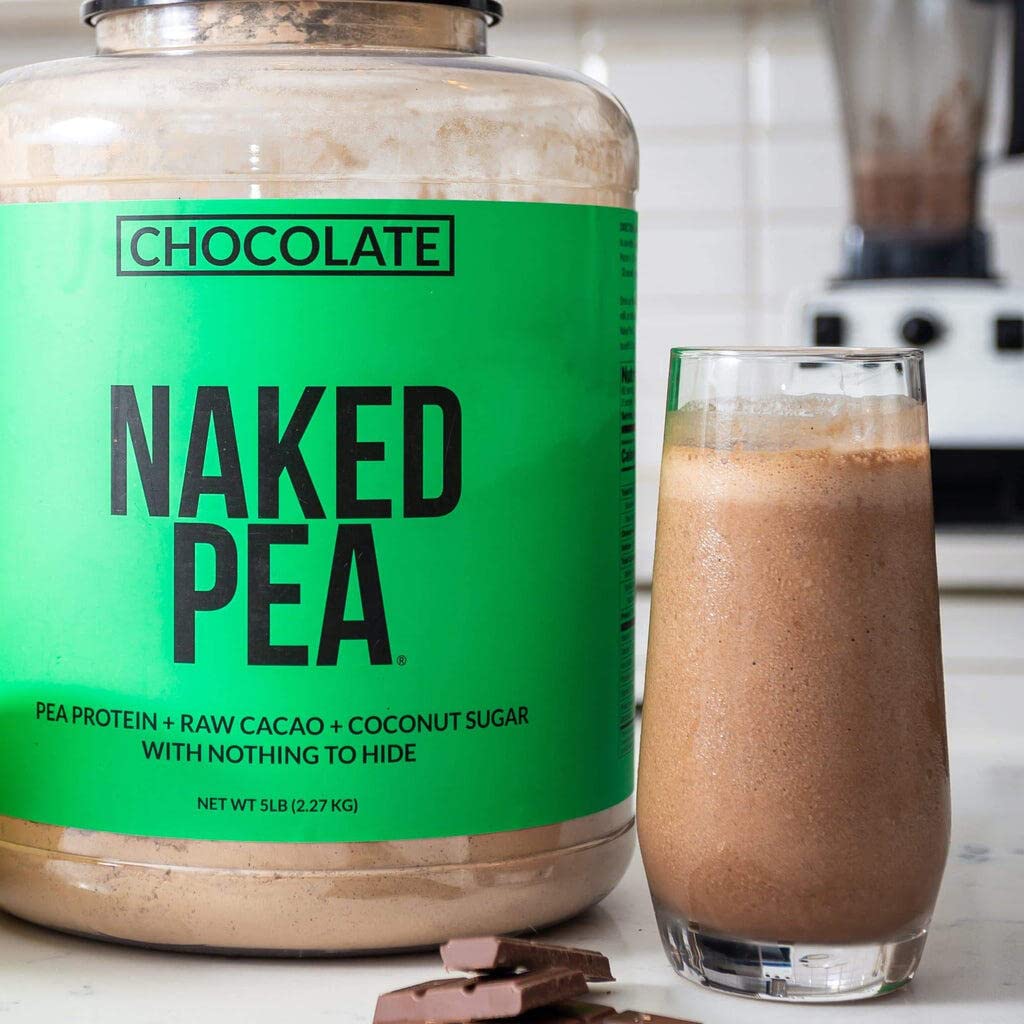 NAKED Chocolate Pea Protein - Pea Protein Isolate from North American Farms - 5lb Bulk