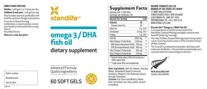 Xtendlife Omega 3 QH Fish Oil + CoQ10 for Heart, Brain, Joint & Skin-1100mg Omega - 3 with DHA, EPA, Ubiquinol, Astaxanthin & Lycopene - 1 Month Supply (60 Count)