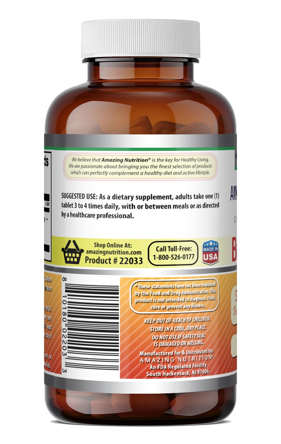 Amazing Formulas Bromelain 500 Mg | Tablets Supplement | Non-GMO | Gluten-Free | Made in USA (Pack of 1 | 240 Count)
