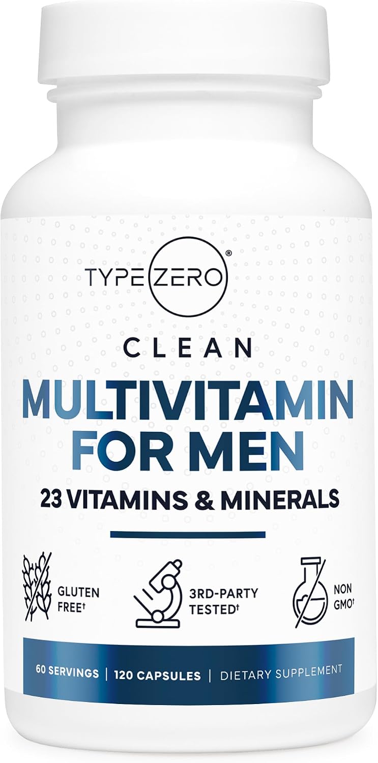 Type Zero Multivitamin Capsules for Men (1200mg) 120 Capsules, Gluten-Free