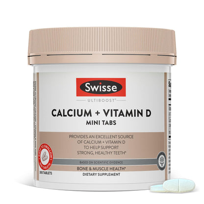 Swisse Calcium with Vitamin D3 and Citrate 830mg | Supplement for Women & Men | Bone Strength Support | Calcio | 300 Tablets | 2-Month Supply