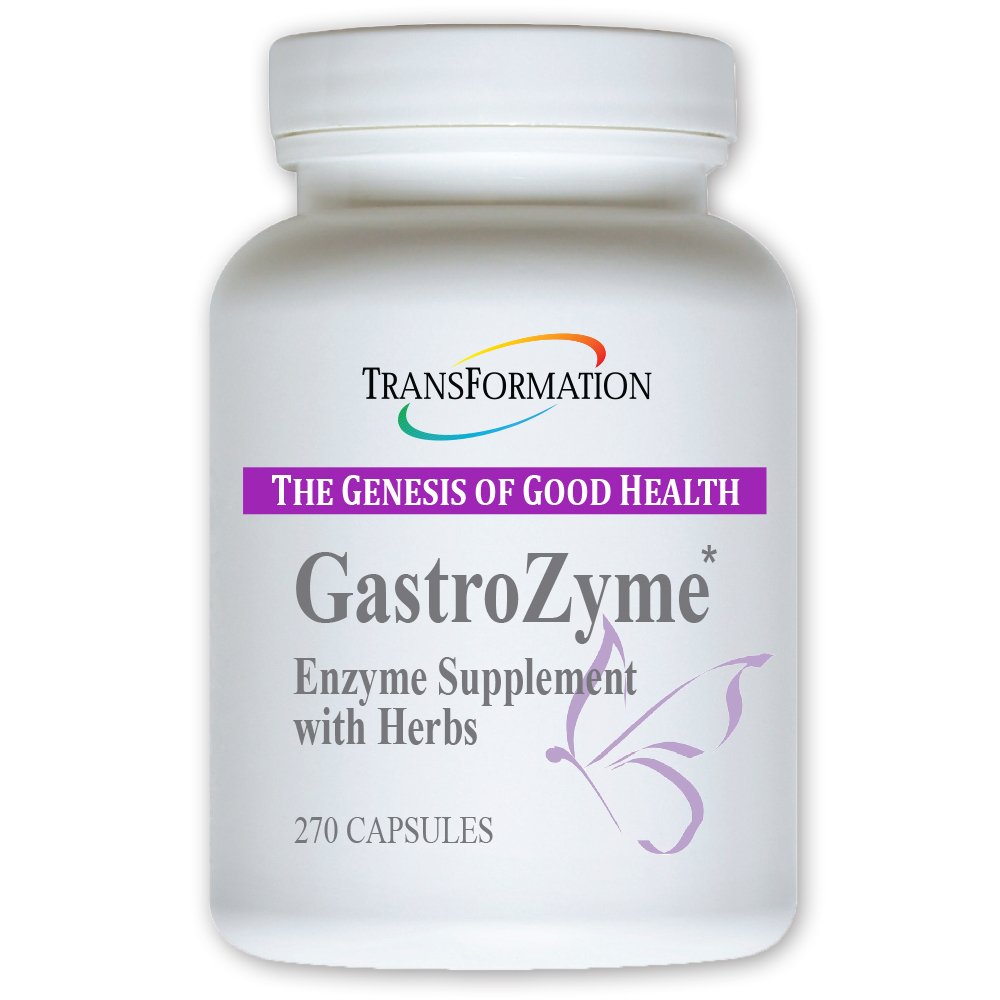 TRANSFORMATION THE GENESIS OF GOOD HEALTH - GastroZymeDigestive Supplement, Uniquely Formulated with Enzymes & Papaya Leaf, Plant Based with Herbs, Soothes - Relieves Gastrointestinal Discomfort, 100