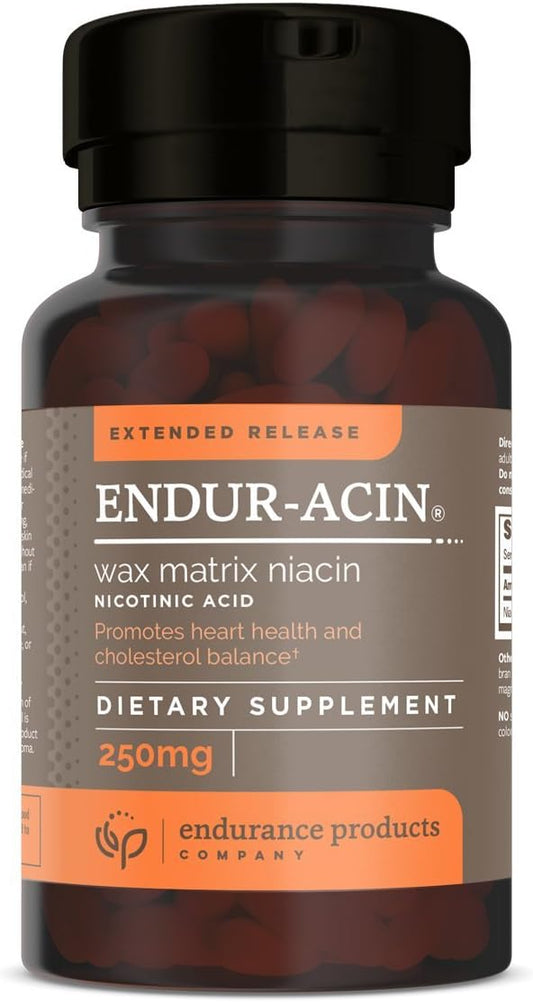 ENDUR-ACIN® Extended Release Niacin 250mg, Nicotinic Acid, 100 Tablets | Vegan, Gluten-Free, Flush-moderated extended release, NAD support, cGMP & UL-Certified, USA made