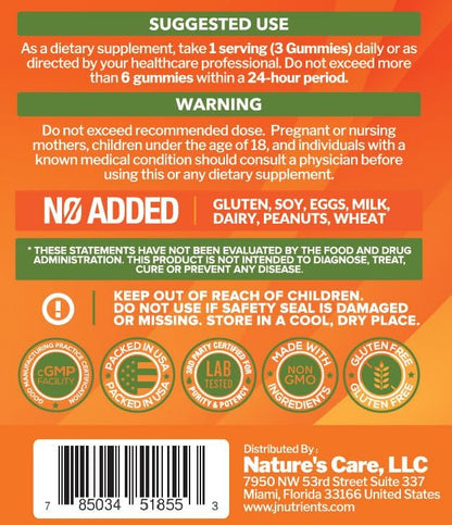 Vitamin C 1000mg Gummies for Adults & Kids, Maximum Strength (90 Count) | Chewable Immune & Collagen Support - Natural Green Apple Flavor - Gluten Free, Vegetarian, Non-GMO