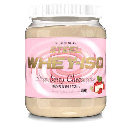 Steel Supplements Whey-ISO 100% Whey Isolate Protein Powder Stawberry Cheesecake