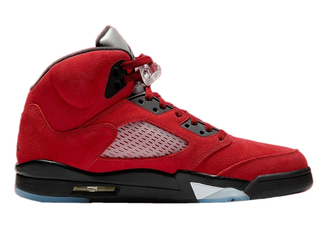Jordan Mens Air 5 Retro DA1911 102 Fire Red Silver Tongue 2020 - Size 8