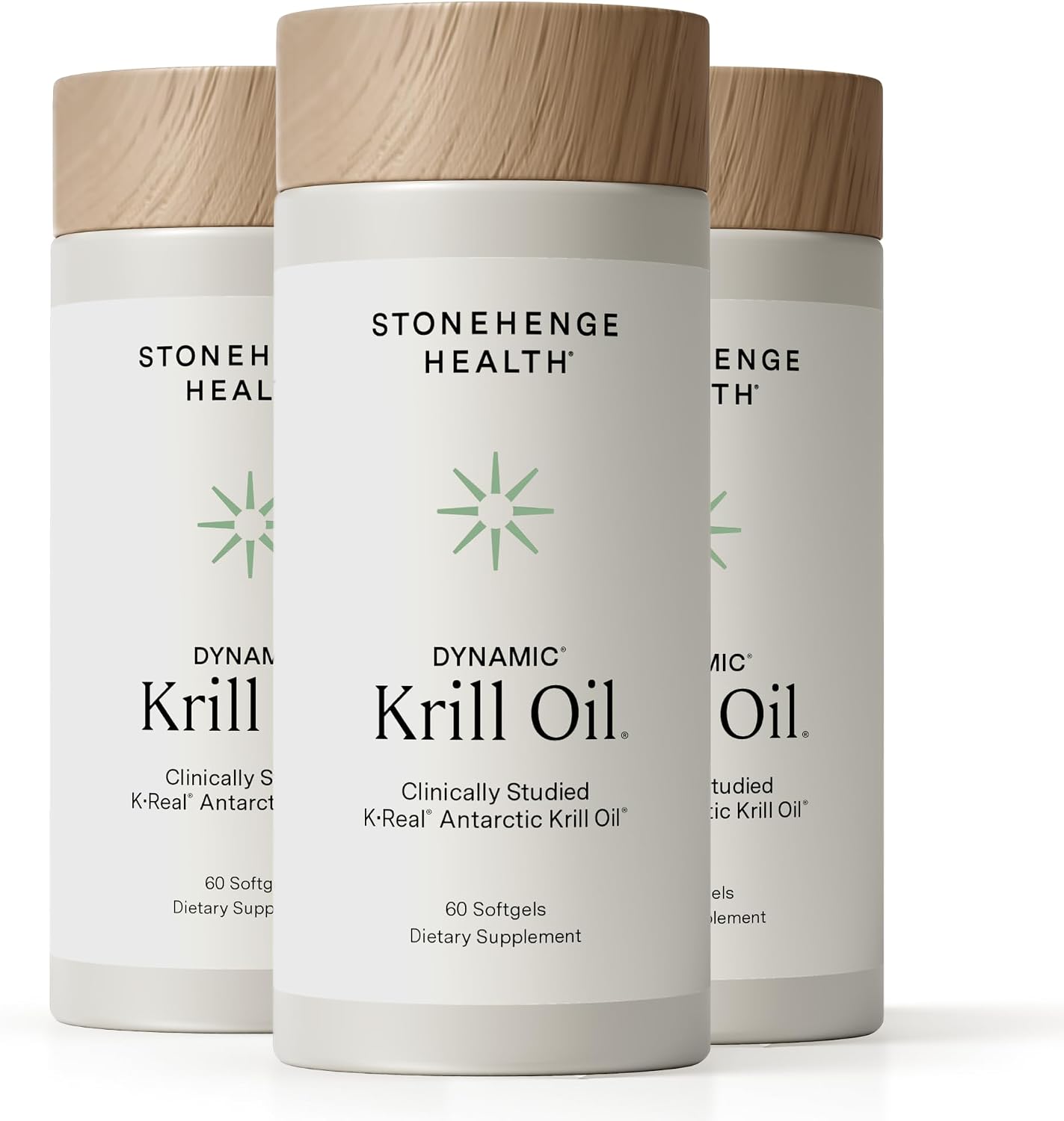 Stonehenge Health Dynamic Krill Oil 1600mg – Triple Strength Antarctic Omega-3 Supplement, EPA, Phospholipids & 2mg Astaxanthin – Supports Heart, Brain, Skin, Joint & Eye Health – 60 Softgels (3 Pack)