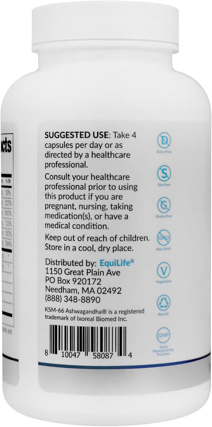 Equilife Daily Thyroid Support Supplement for Women and Men, 120 Capsules | Aids Healthy Thyroid Function | Assists T4 to T3 Conversion | Supports Healthy Stress Response | Antioxidants & Adaptogens