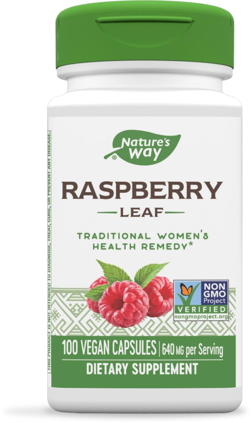 Nature's Way Raspberry Leaf - 640 mg per 2-capsule Serving - Traditional Support