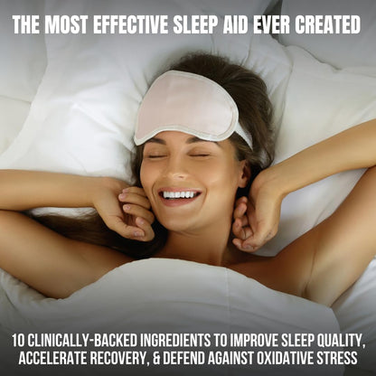 Extra Strength Sleep Aid for Adults with Extended Release MicroActive Melatonin, Ashwagandha, L-Theanine, & 7 Additional All-Natural Ingredients | Advanced Recovery Supplement (90 Capsules)