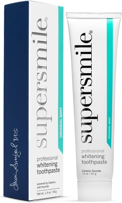 Supersmile Original Mint Whitening Toothpaste, 1.4 Oz, TSA Travel