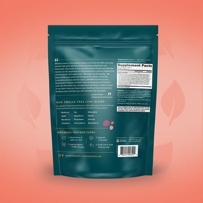 Healing Leaves, Longevity Blend Loose-Leaf Tea- 30 Servings | Biblically Inspired, 12 Fruit Tree Leaf Blend. Supports Digestion, Immune Function, Healthy Inflammation Response and Energy