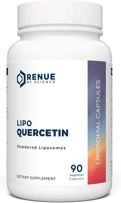 Renue By Science Quercetin | High Strength Liposomal Quercetin Supplements | 90 Quercitin Capsules - 150mg Quercetin per Serving | Non-GMO | Made in the USA & Third-Party Tested