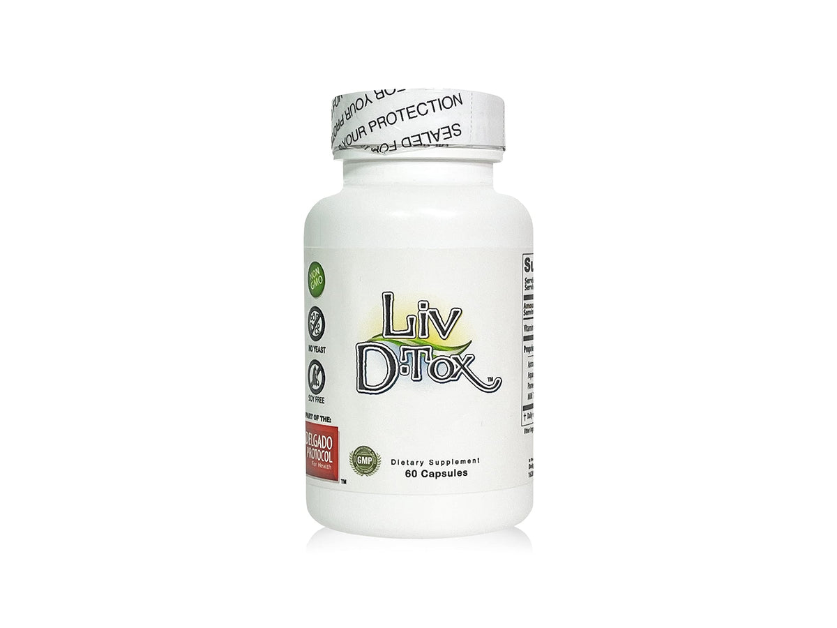 Liv D-Tox - 60 Capsules - Liver Detox and Cleanse Support Health Supplement, with Turmeric