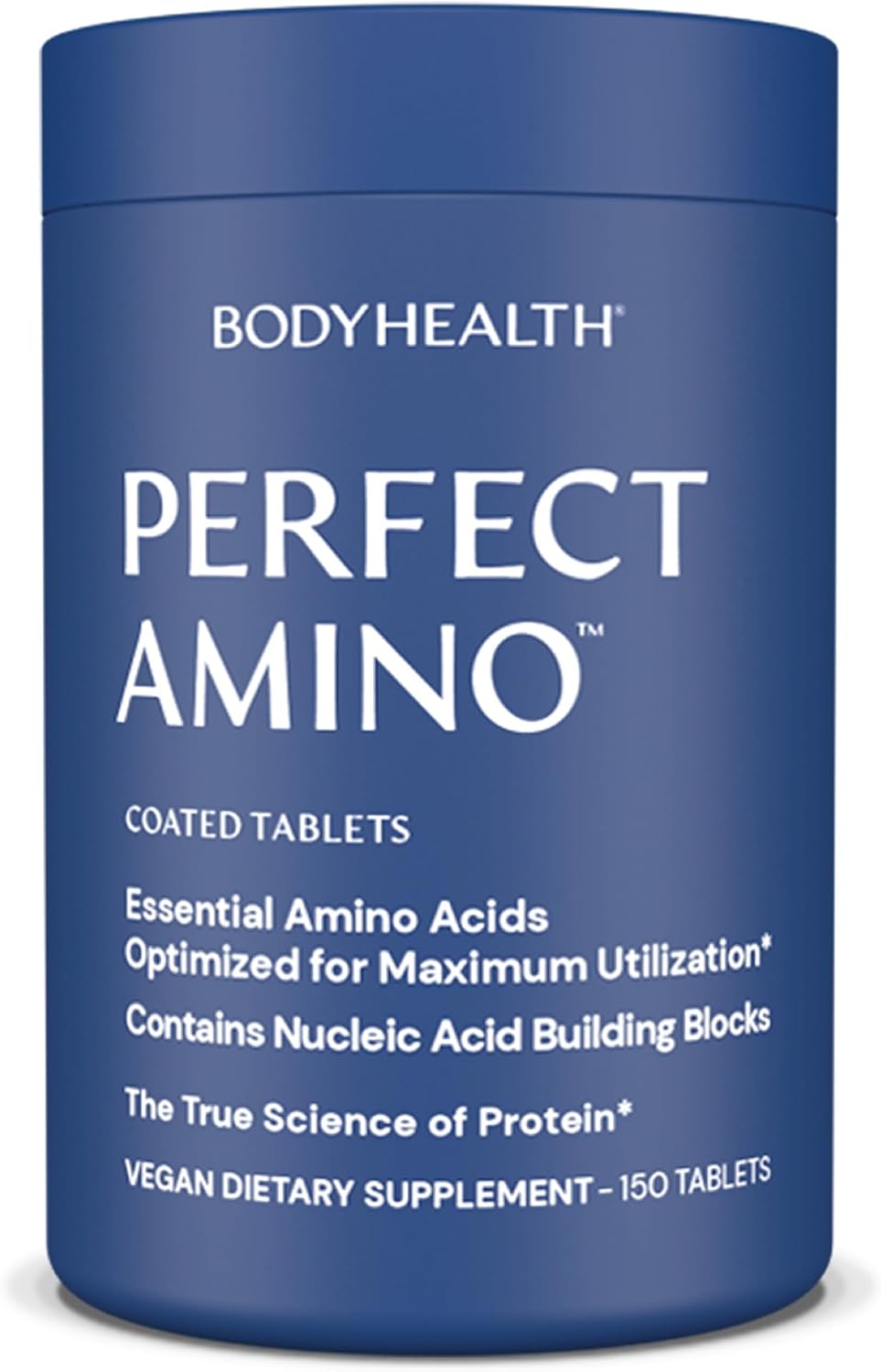 BodyHealth PerfectAmino (150 ct) Easy to Swallow Tablets, Essential Amino Acids Supplement with BCAAs, Vegan Protein for Pre/Post Workout & Muscle Recovery with Lysine, Tryptophan, Leucine, Methionine