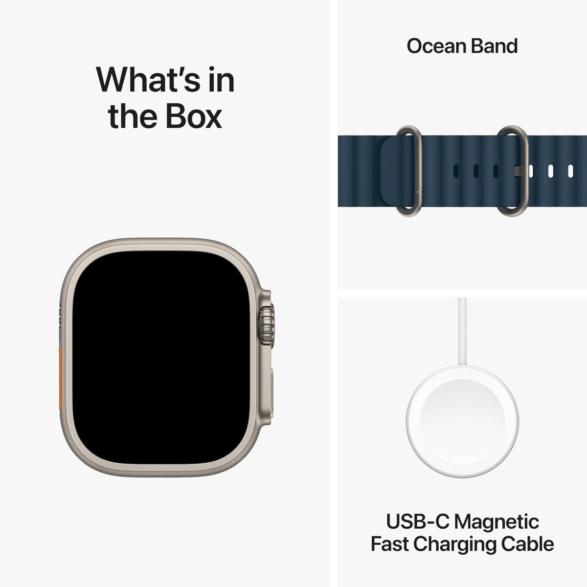 Apple Watch Ultra 2 [GPS + Cellular, 49mm] - Titanium Case with Blue Ocean Band, One Size (Renewed)