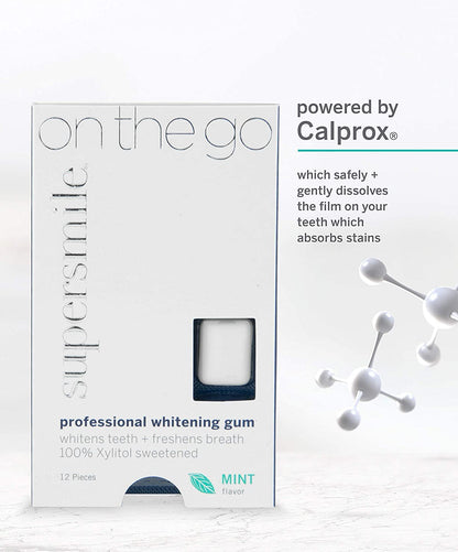 Supersmile Professional Whitening Gum, Sugar-Free Xylitol, 12 Count