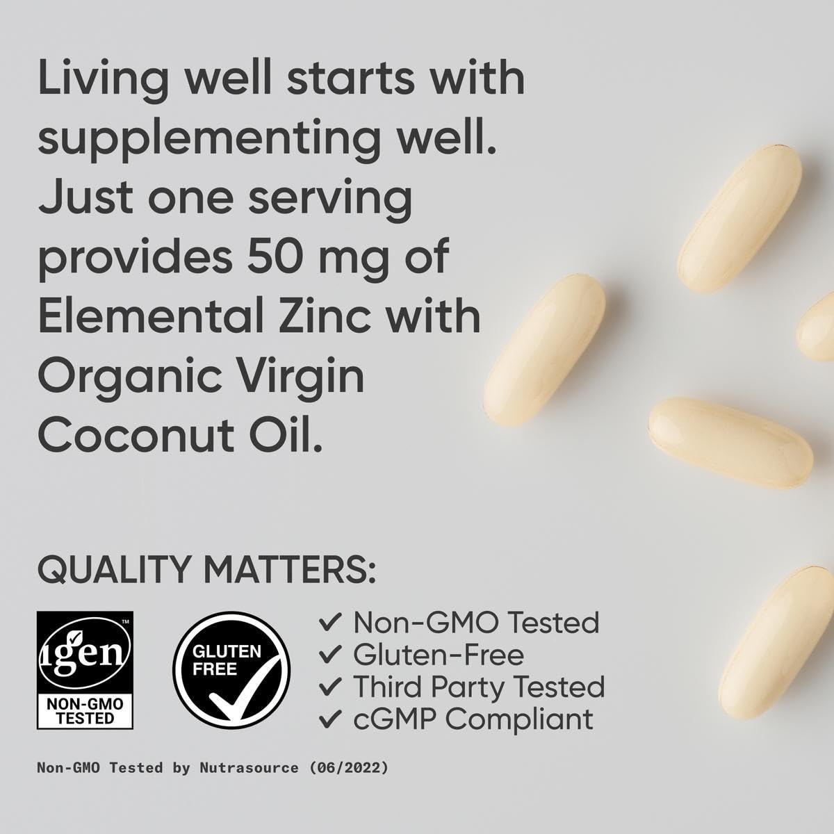 Sports Research High Potency Zinc Picolinate 30mg with Organic Coconut Oil | Highly Absorbable Zinc Supplement for Healthy Immune & Enzyme Function - Non-GMO Tested & Gluten-Free (90 Liquid Softgels)