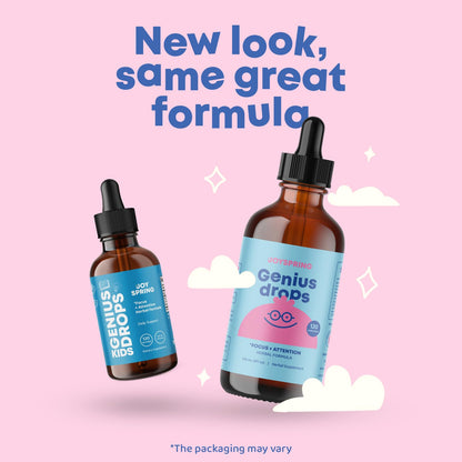 JoySpring Genius Drops Brain Supplement for Kids - Kids Attention Supplements Support
