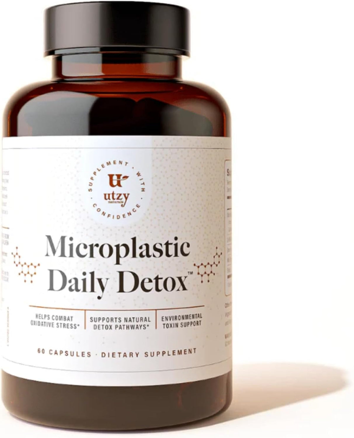 Utzy Naturals Microplastic Daily Detox | Natural Cleansing | 60 Capsules