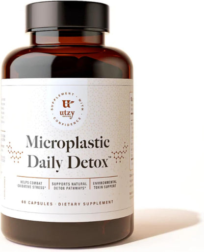 Utzy Naturals Microplastic Daily Detox | Natural Cleansing | 60 Capsules