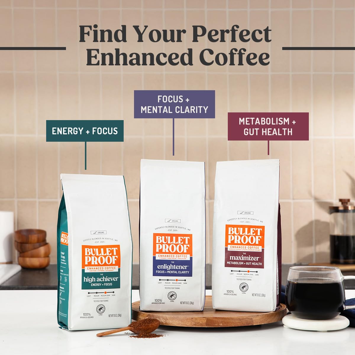 Bulletproof Coffee + Organic Grass-Fed Butter Single-Serve Pods, Keto Coffee, All-in-One Recipe with MCT Oil and Butter, 24 Count