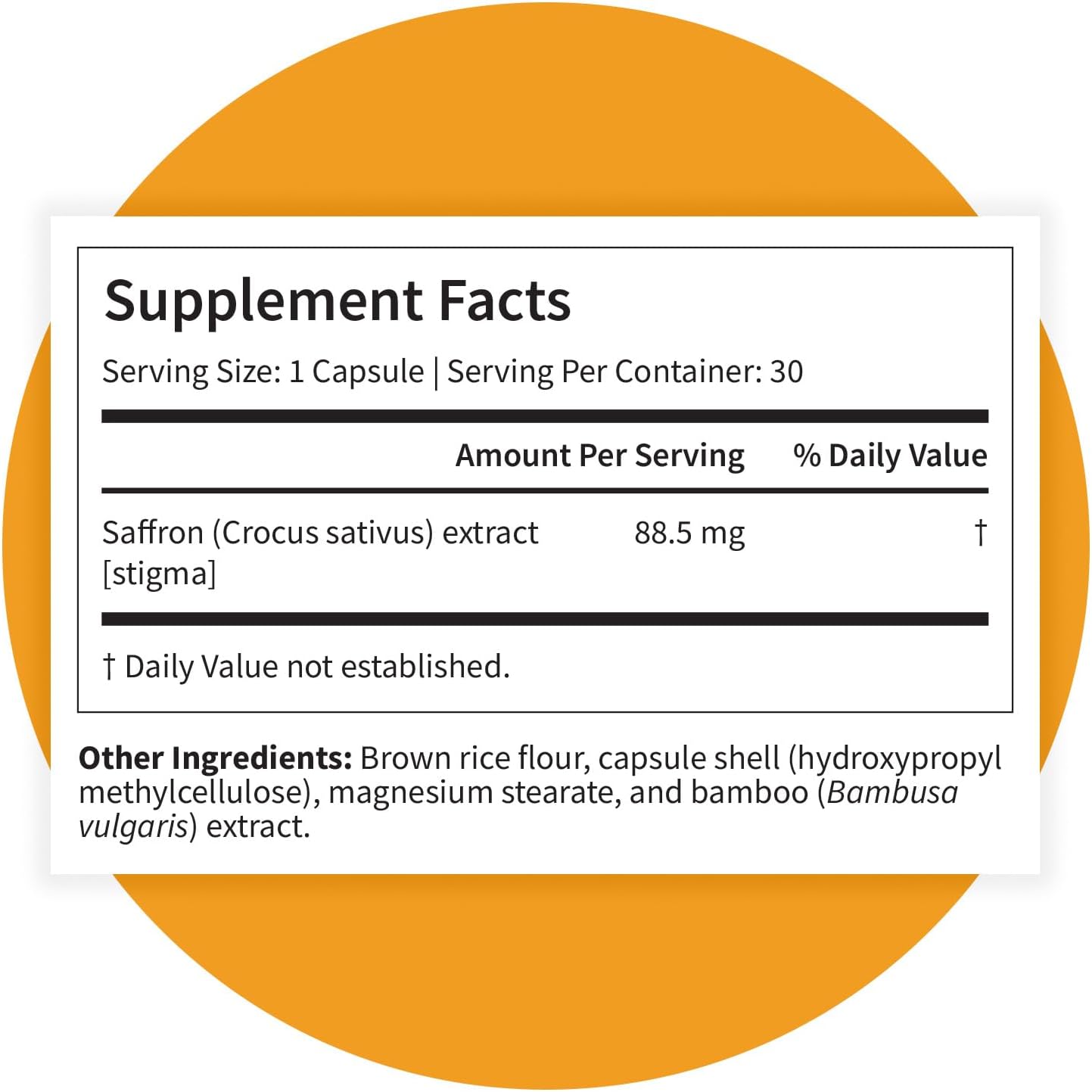 Pattern Wellness Saffron Extract – Mood & Wellness Support – 88.5mg Saffron Supplement – Non-GMO & Gluten-Free – 30 Vegetable Capsule