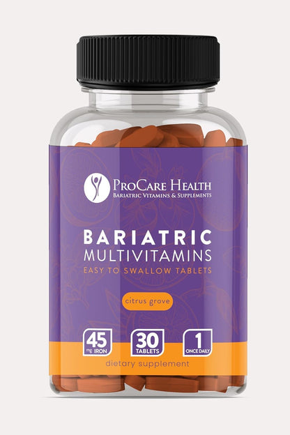 ProCare Health Easy-45 Bariatric Multivitamin | Citrus Grove Tablets | 90ct | Once Daily Tablets for Gastric Bypass Sleeve & Post-Op Support Pills for Sleeve Patients & Sustains Recovery, Easy to Swallow