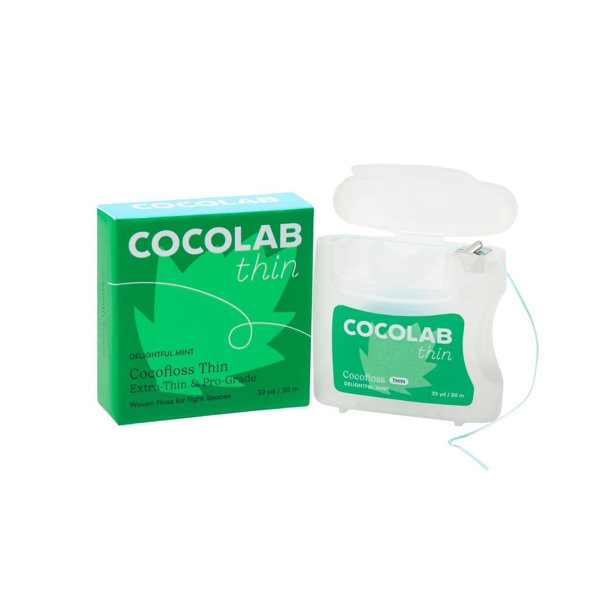 Cocofloss Expanding Woven Dental Floss by COCOLAB, Mint Scent, 1-Pack