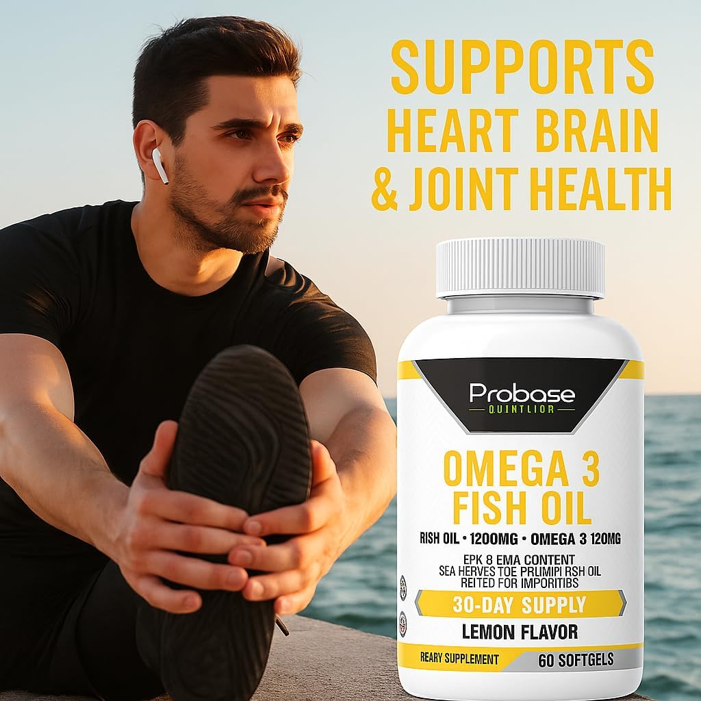 Probase Nutrition Omega 3 Fish Oil 30 Softgels 30-Day Supply