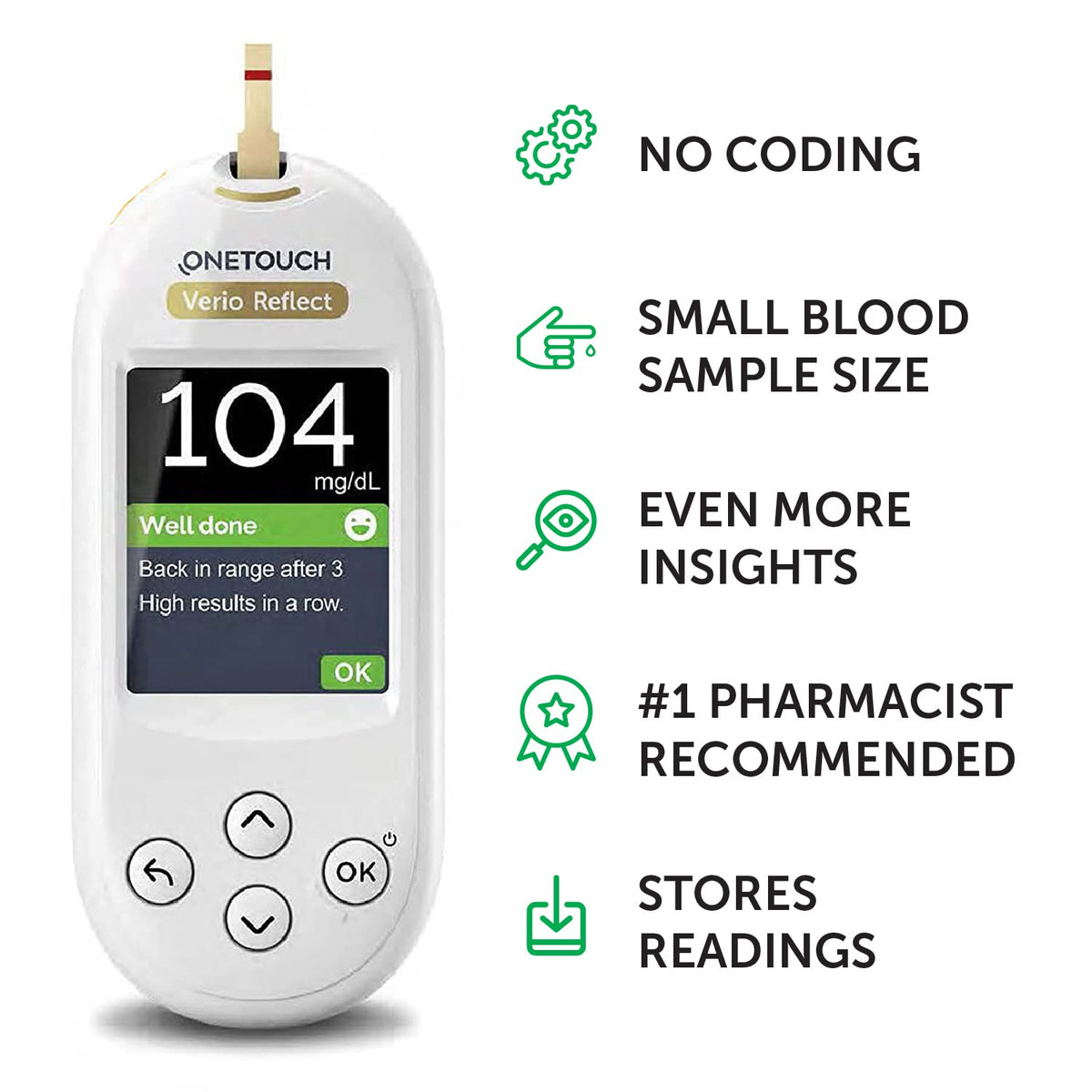 OneTouch Verio Test Strips for Diabetes Value Pack - 90 Count | Diabetic