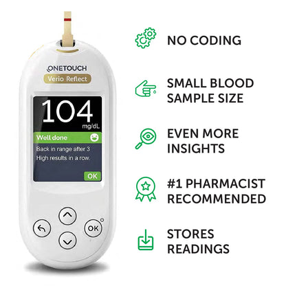 OneTouch Verio Test Strips for Diabetes Value Pack - 90 Count | Diabetic