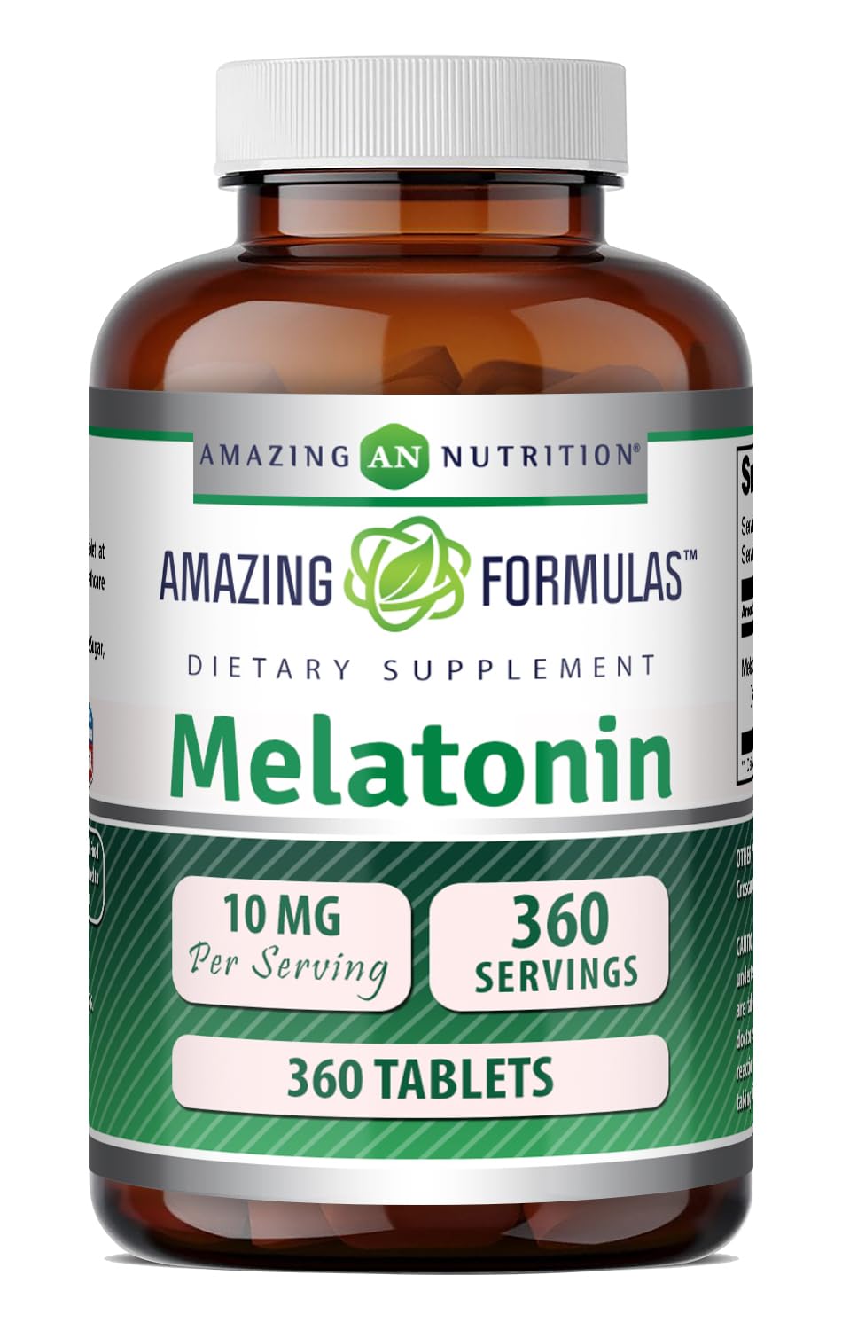 Amazing Formulas Melatonin 10 Mg Supplement | Tablets | Non-GMO | Gluten-Free | Made in USA (1 Pack | 120 Count)