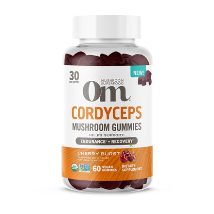 OM MUSHROOM SUPERFOOD Master Blend Mushroom Gummies – Organic 10-Mushroom Complex with Ashwagandha – Supports Immunity, Gut Health & Stress Relief – Mixed Berry Flavor – 28 Servings, 56 Count.