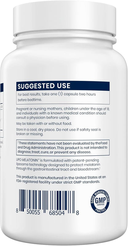 Renue By Science Melatonin | Liposomal Melatonina Supplement | 90 High Strength Melatonin Capsules - 1mg Melatonin per Serving | Sleep Aid Melatonin | Non-GMO | Made in The USA & Third-Party Tested
