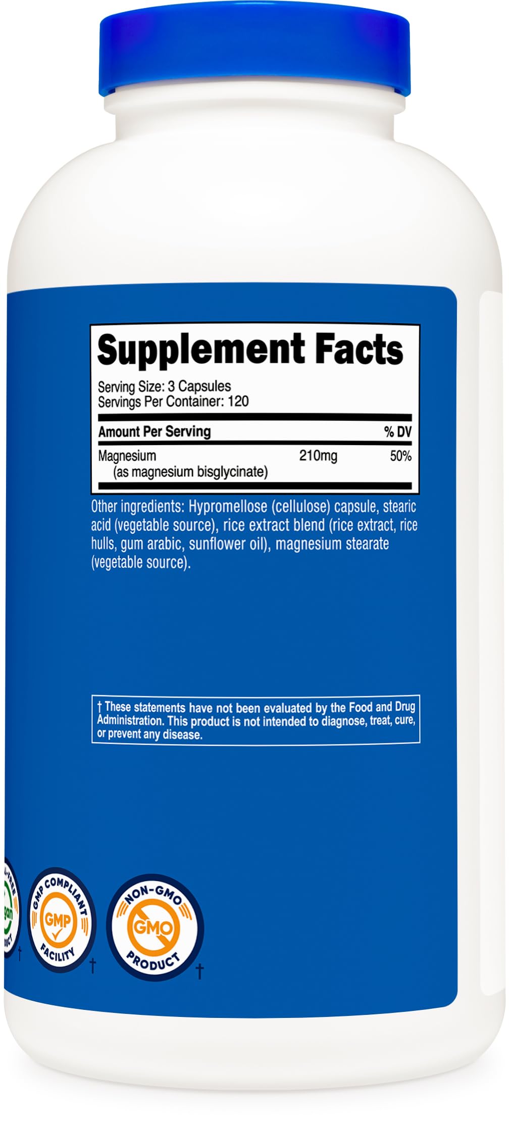 Nutricost Magnesium Glycinate Capsules, 180 Capsules, 210mg | Gentle Absorption, Magnesium Glycinate Supplement