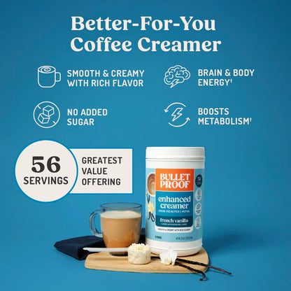Bulletproof Original Creamer, 14.8 Ounces, Keto Coffee Creamer with MCT Oil and Grass-Fed Butter, Supports Brain Function