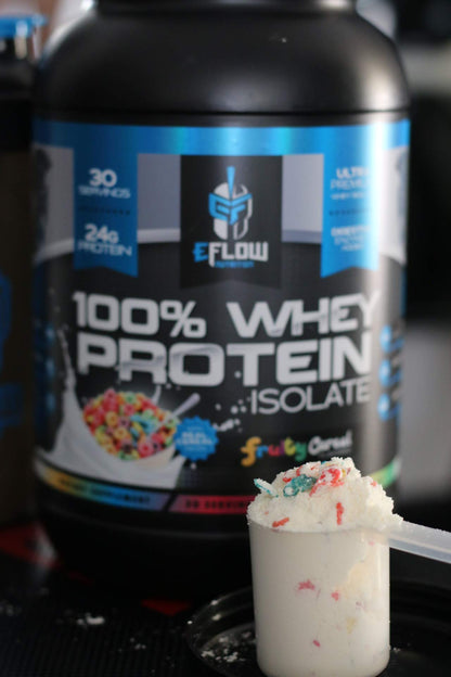 eFlow Nutrition 100% Whey Protein Isolate - Gluten & Lactose-Free Digestive Enzymes