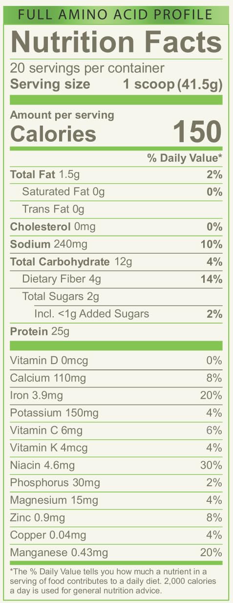 Green Regimen Elite Plant-Based Protein Powder - 25g Complete Hemp & Pea Protein