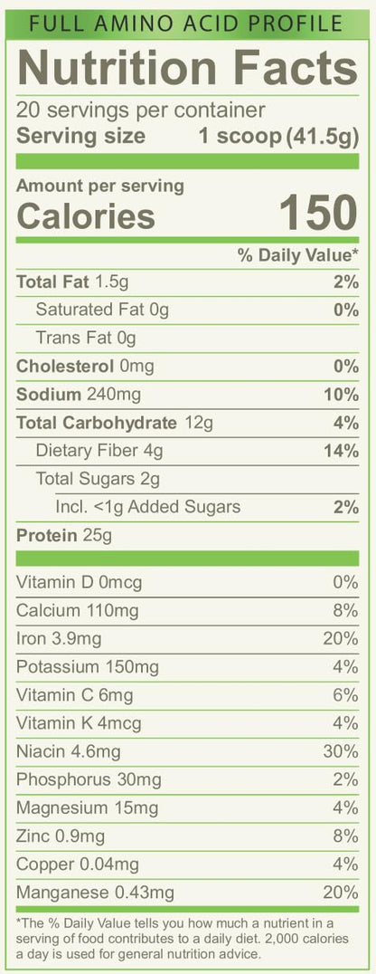 Green Regimen Elite Plant-Based Protein Powder - 25g Complete Hemp & Pea Protein