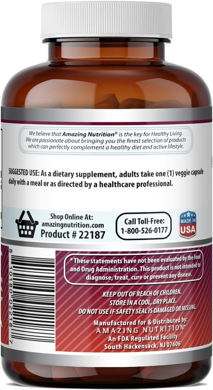 Amazing Formulas Quercetin 500mg Veggie Capsules Supplement | Non-GMO | Gluten Free | Supports Overall Health & Well Being (240 Count)