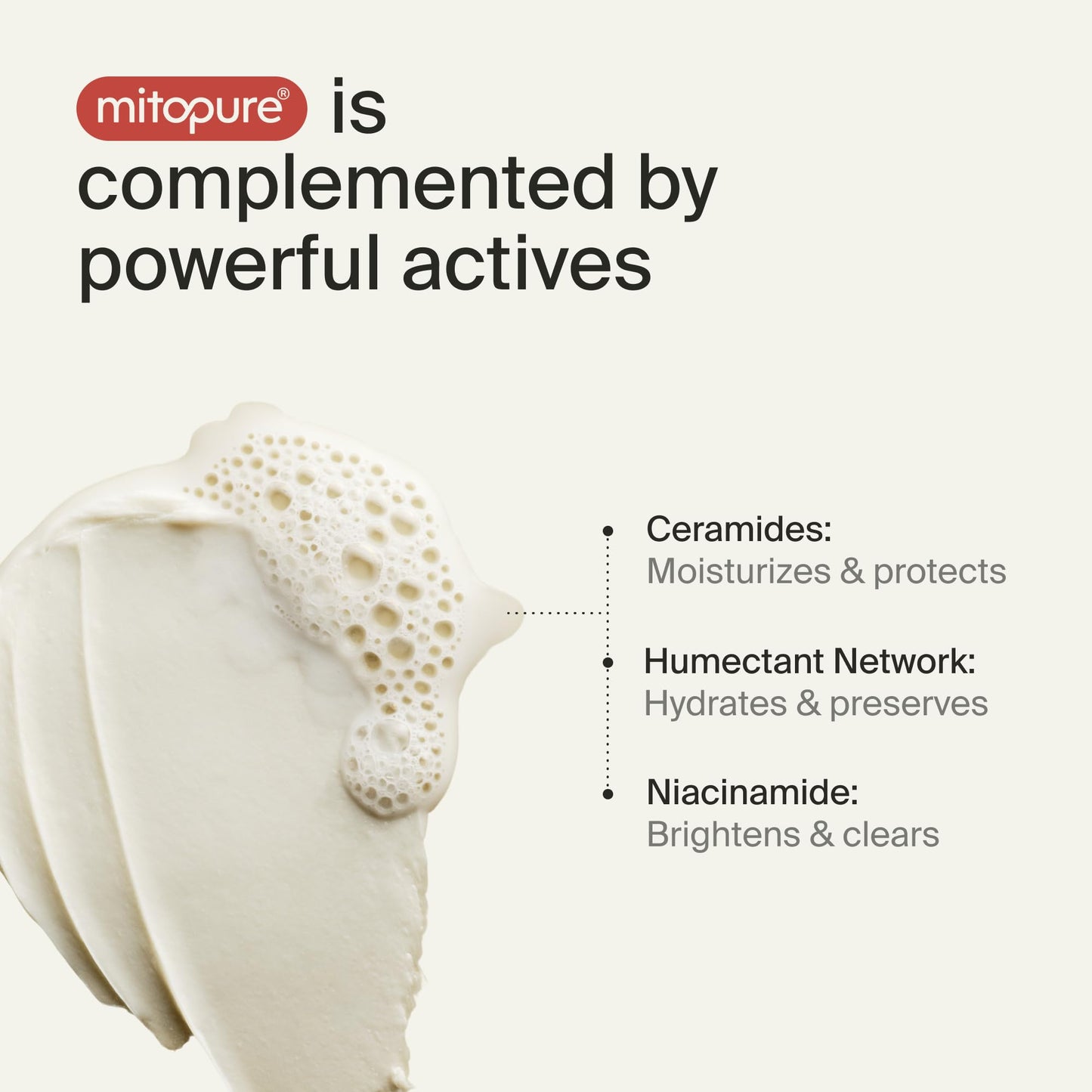 Timeline Mitopure Gentle Cleanser - Non-Drying & Calming Foaming Mousse with Ceramides to Remove Makeup & Strengthen Skin Barrier for All Skin Types - 3.38 Fl Oz